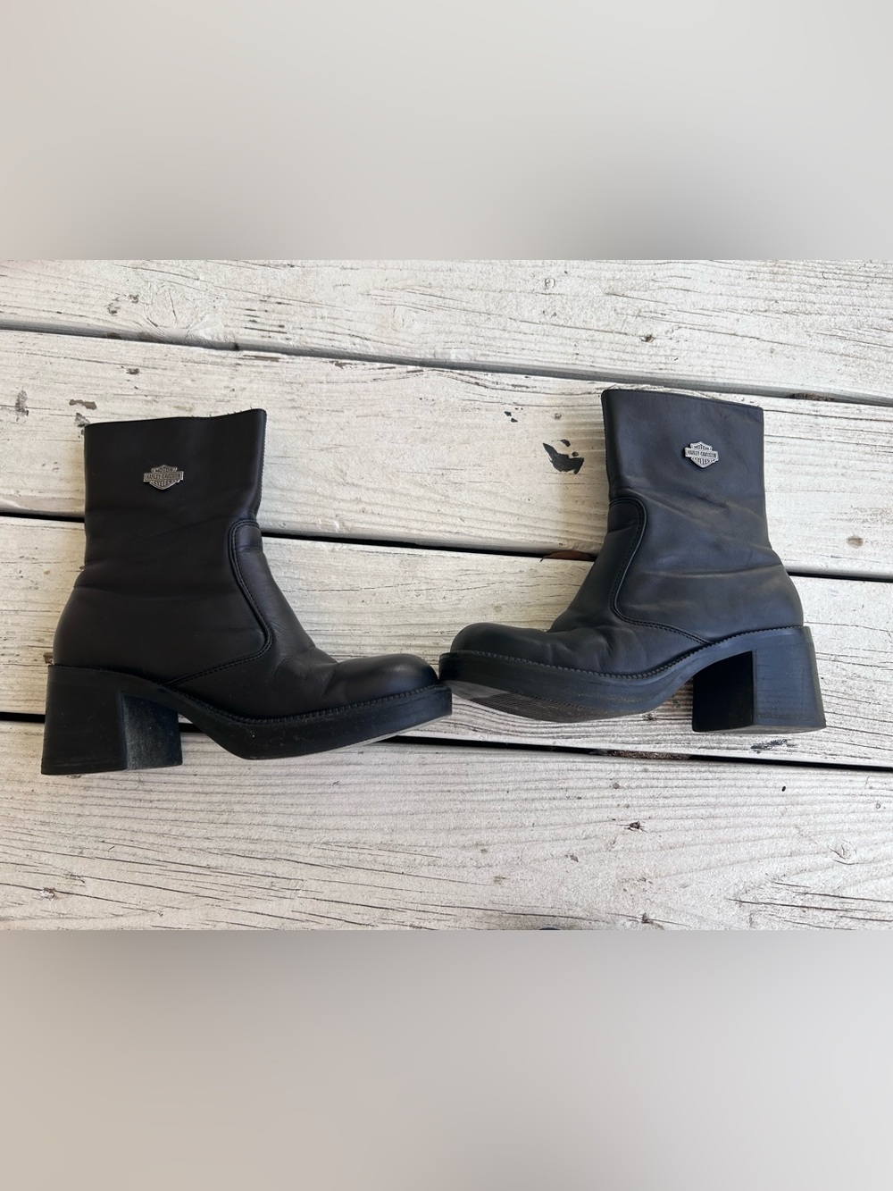 Harley-Davidson Women's Black Platform Herl 6” Boot - Size 7.5